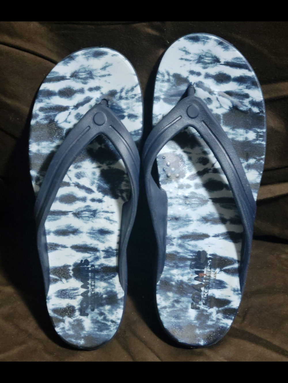 Skechers Blue and White Tie-Dye Flip Flop Sandals